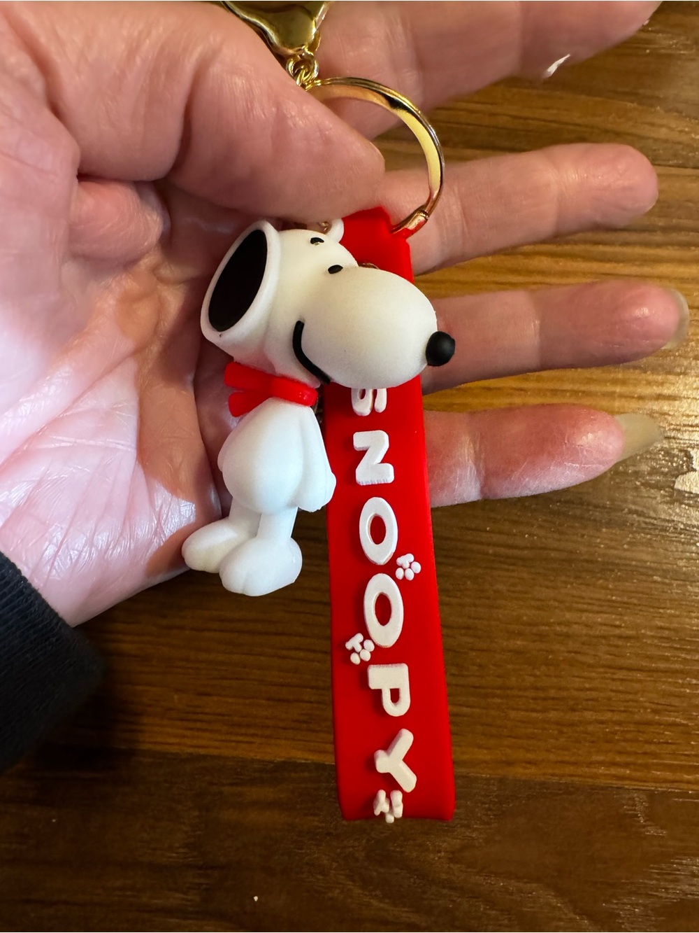 Peanuts Snoopy Red and White Silicone Keychain/purse charm